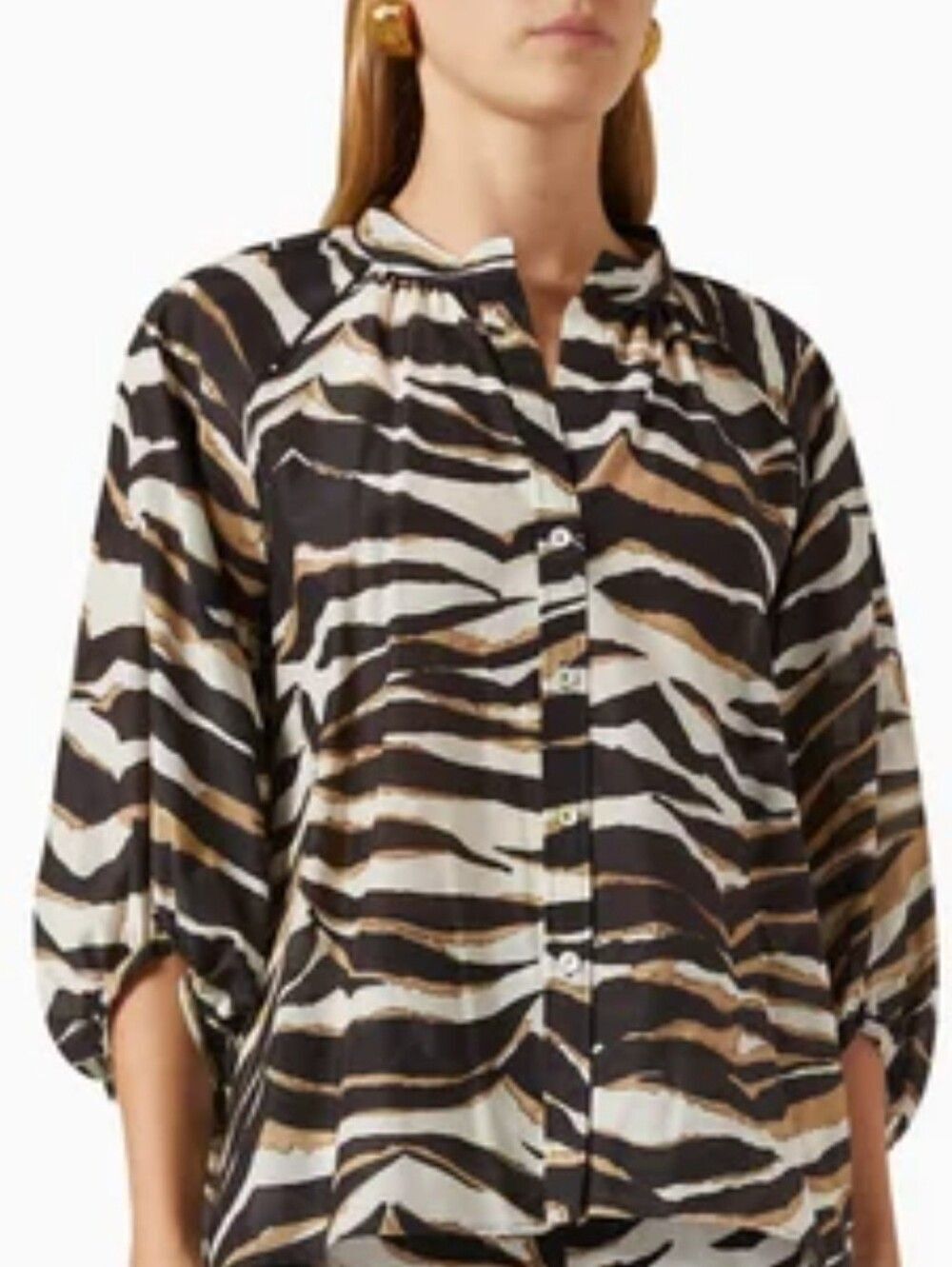 Marella Sport Baltico Black Animal Print Shirt - Picture 3 of 10